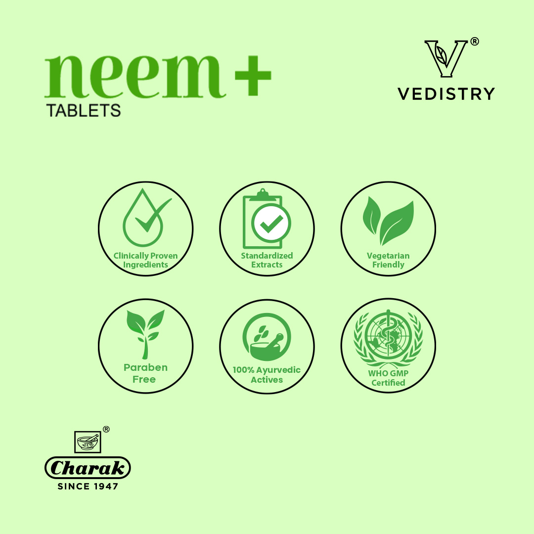Neem+ Tablets Unleash Ayurvedic Skin Detoxification